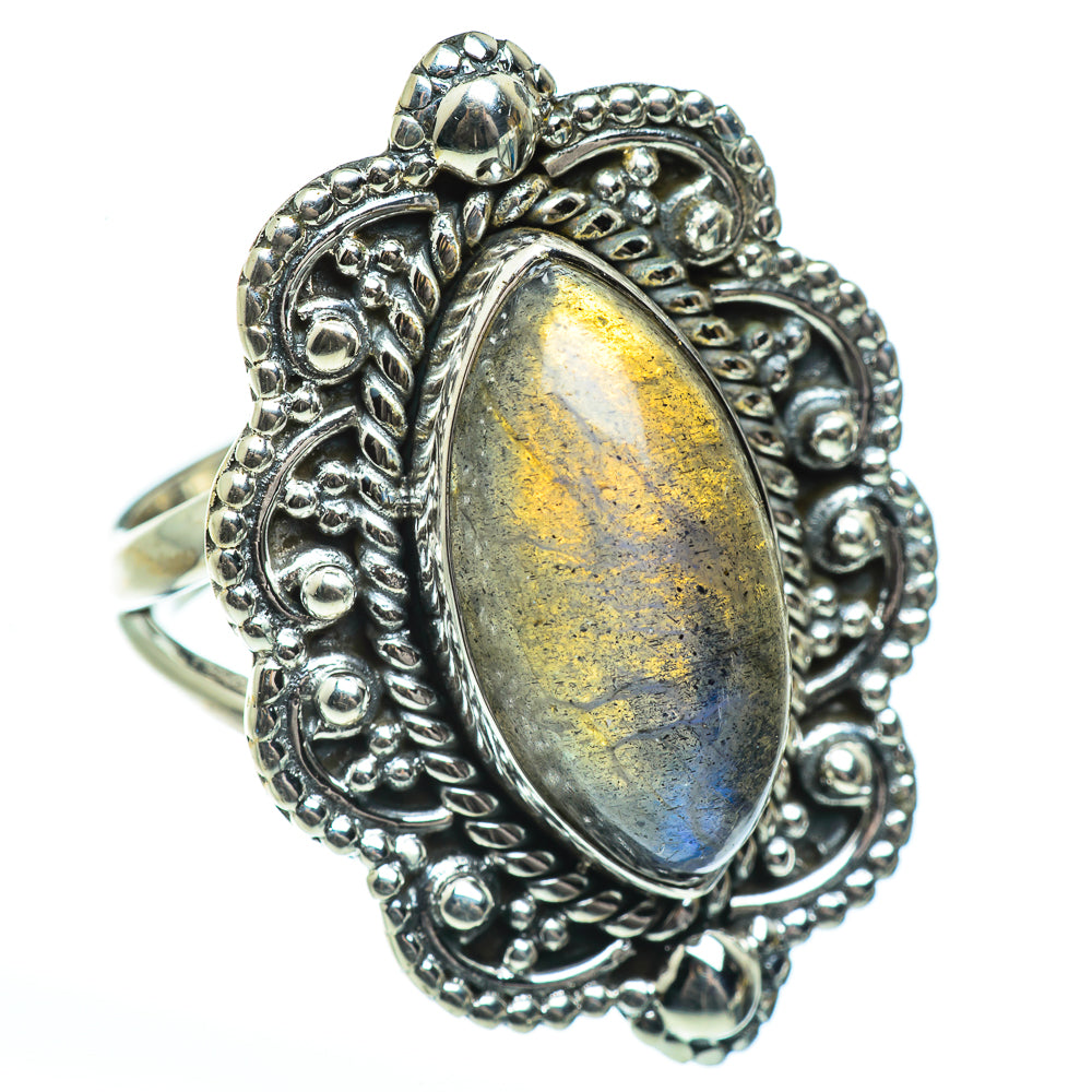 Labradorite Rings handcrafted by Ana Silver Co - RING46234