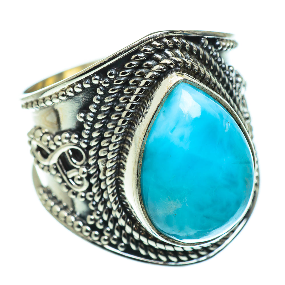 Larimar Rings handcrafted by Ana Silver Co - RING46350