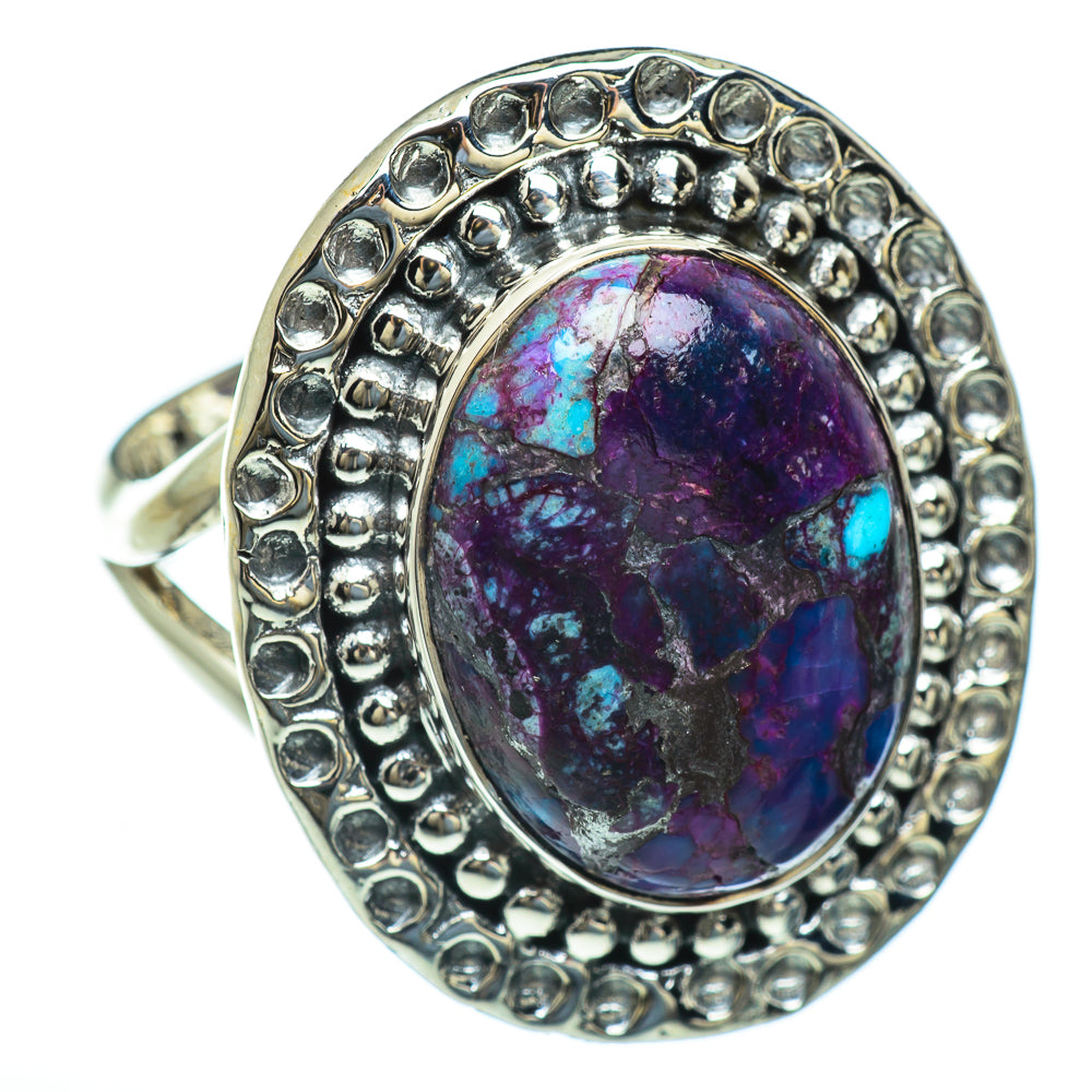 Purple Copper Composite Turquoise Rings handcrafted by Ana Silver Co - RING47286