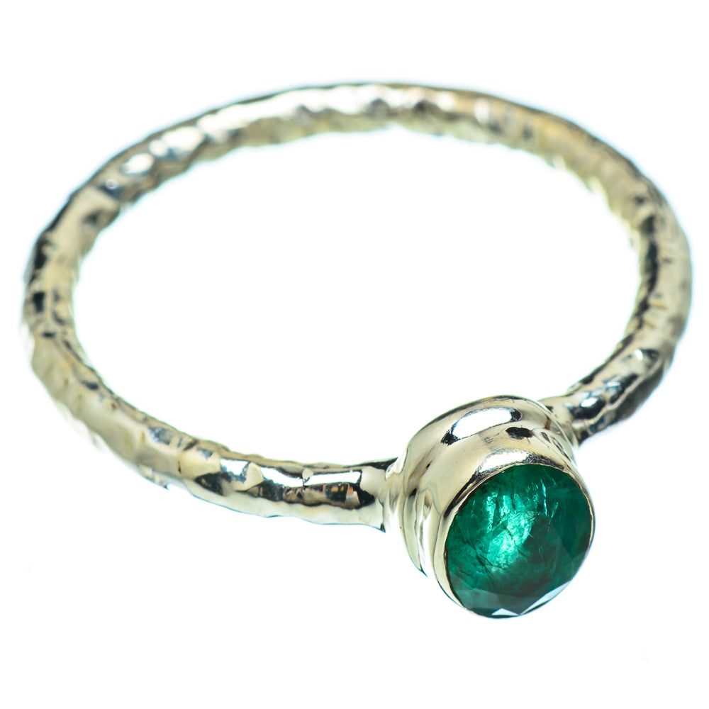 Zambian Emerald Rings handcrafted by Ana Silver Co - RING48065