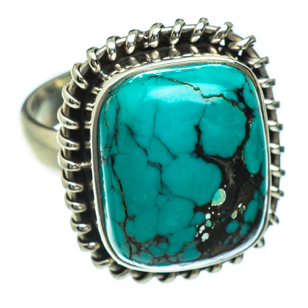 Tibetan Turquoise Rings handcrafted by Ana Silver Co - RING48091
