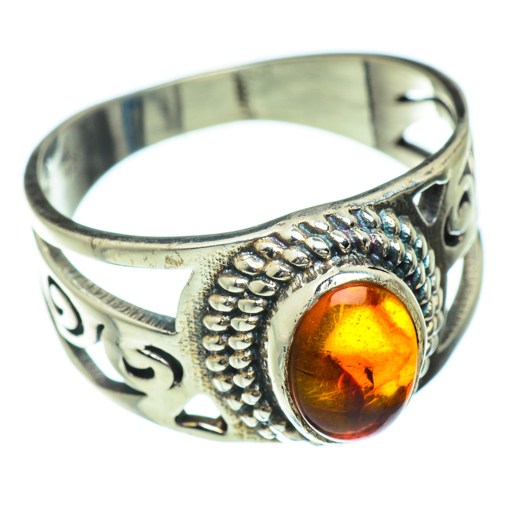 Baltic Amber Rings handcrafted by Ana Silver Co - RING48129