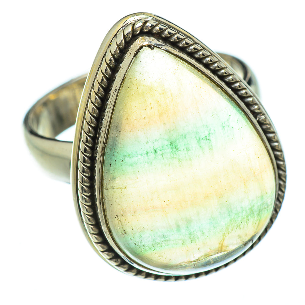 Green Fluorite Rings handcrafted by Ana Silver Co - RING48140