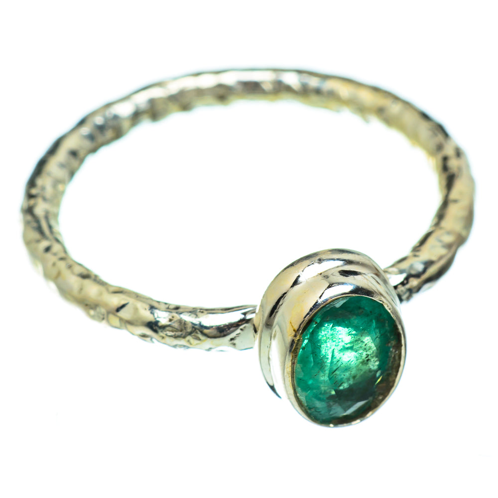 Zambian Emerald Rings handcrafted by Ana Silver Co - RING48232
