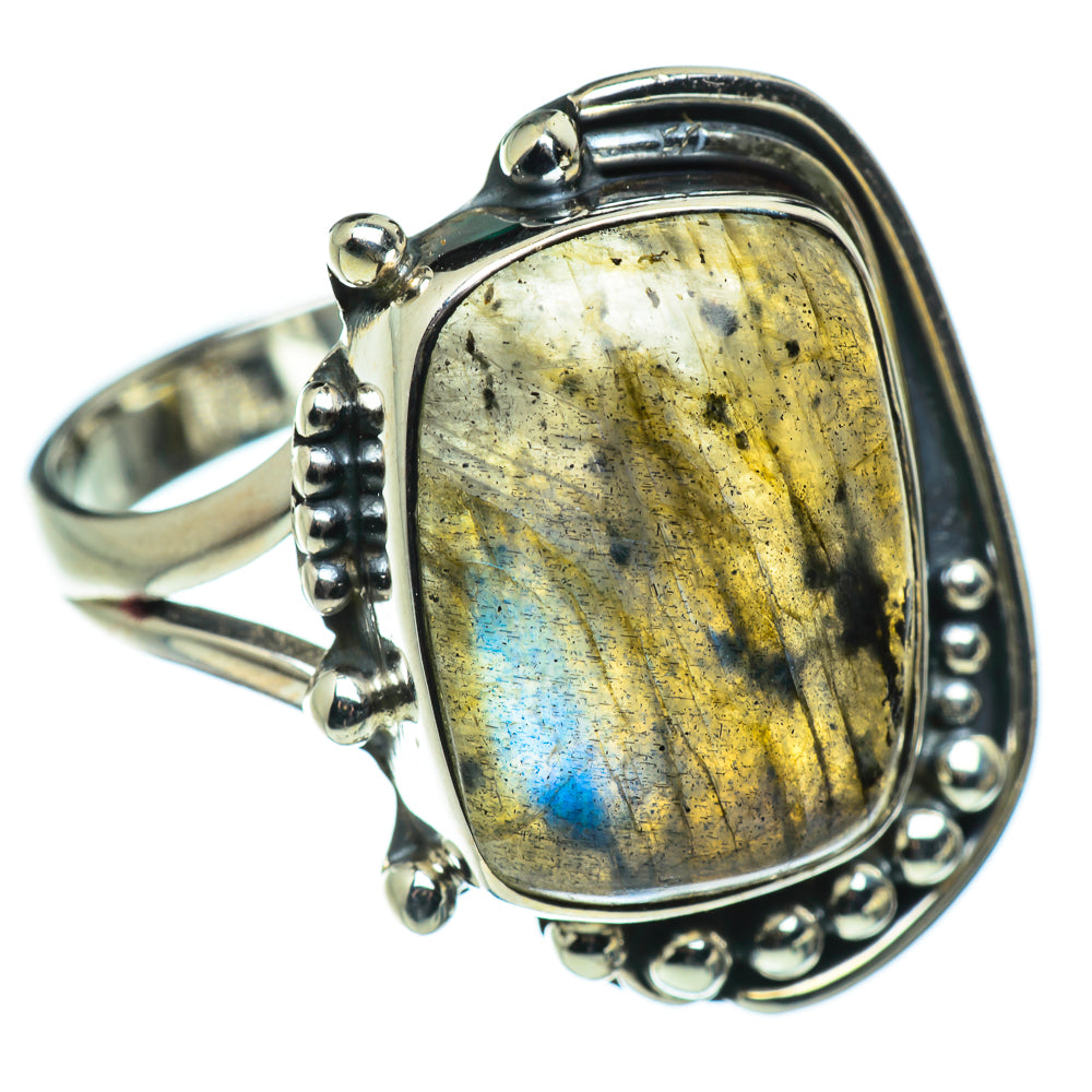 Labradorite Rings handcrafted by Ana Silver Co - RING48428