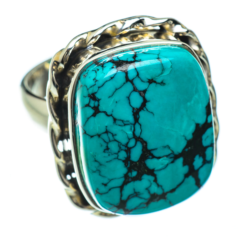 Tibetan Turquoise Rings handcrafted by Ana Silver Co - RING49123