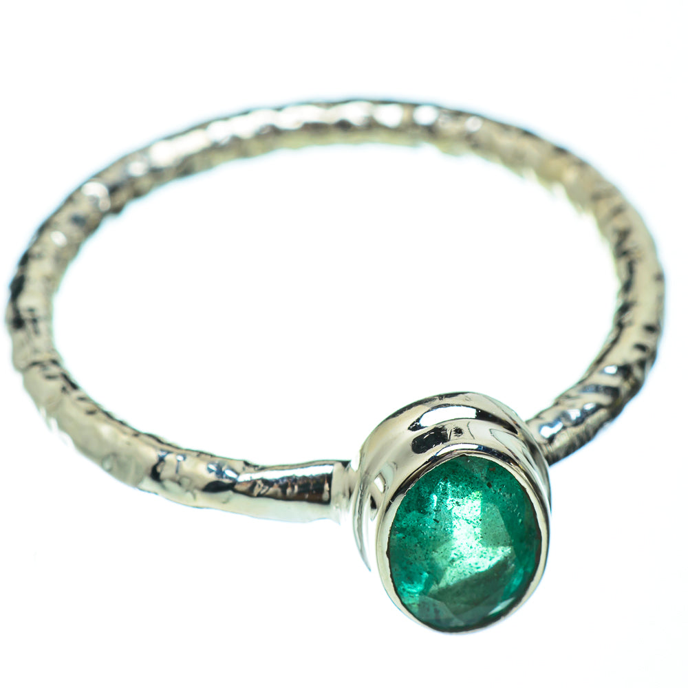 Zambian Emerald Rings handcrafted by Ana Silver Co - RING49167