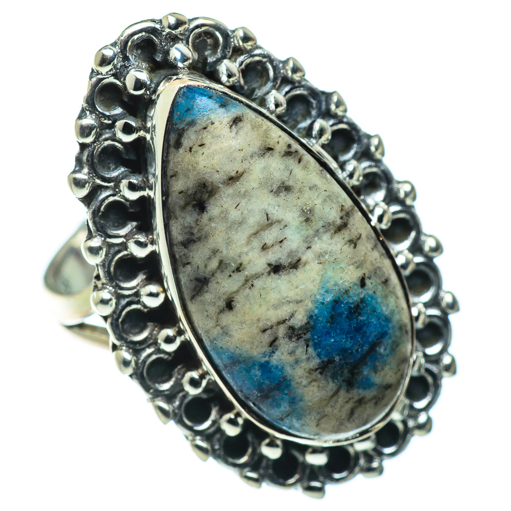 K2 Blue Azurite Rings handcrafted by Ana Silver Co - RING49531
