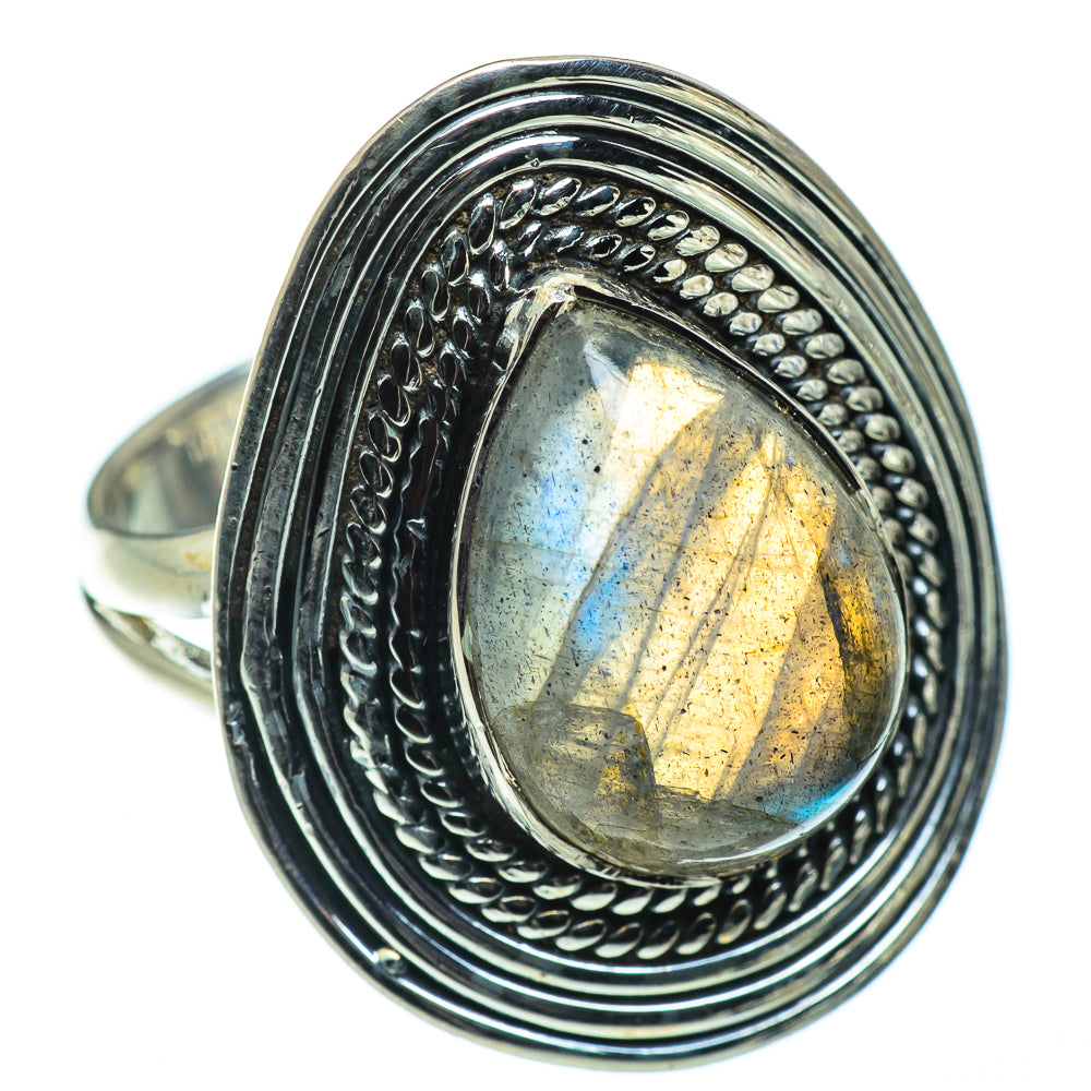 Labradorite Rings handcrafted by Ana Silver Co - RING49595