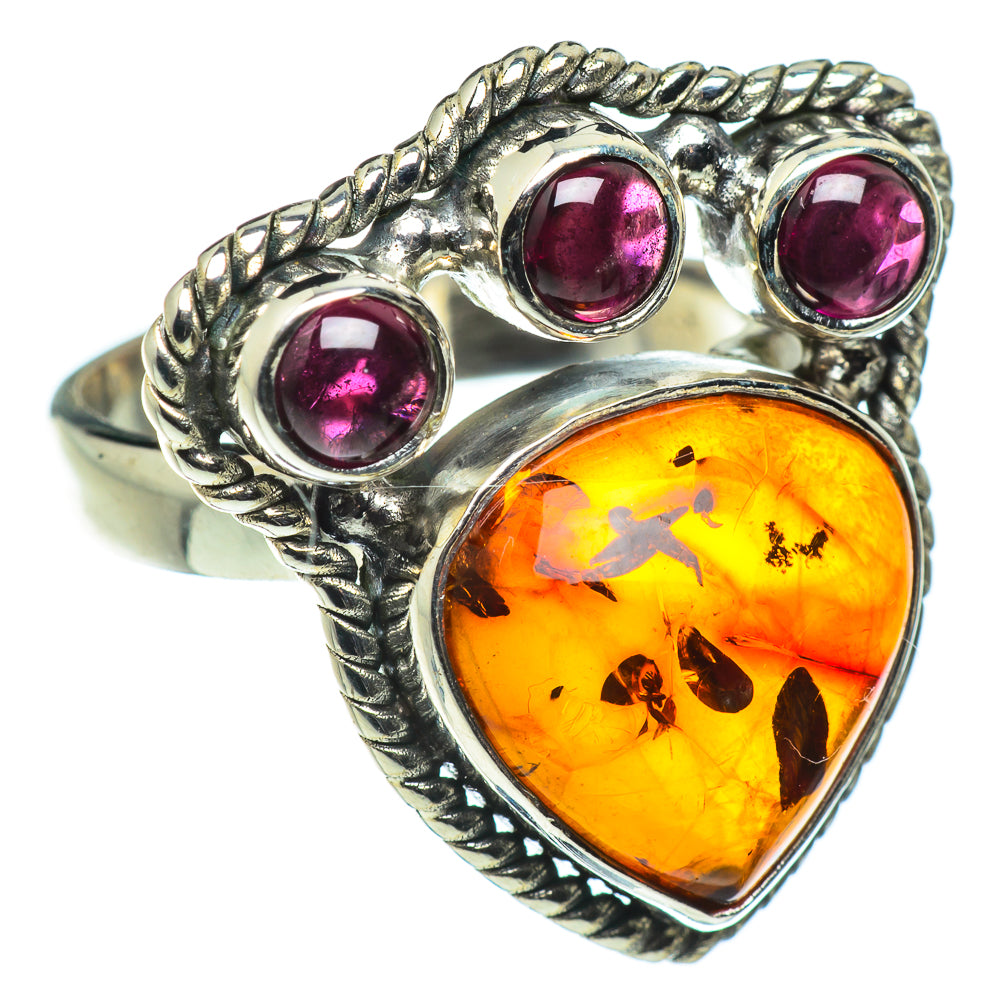 Baltic Amber Rings handcrafted by Ana Silver Co - RING49643