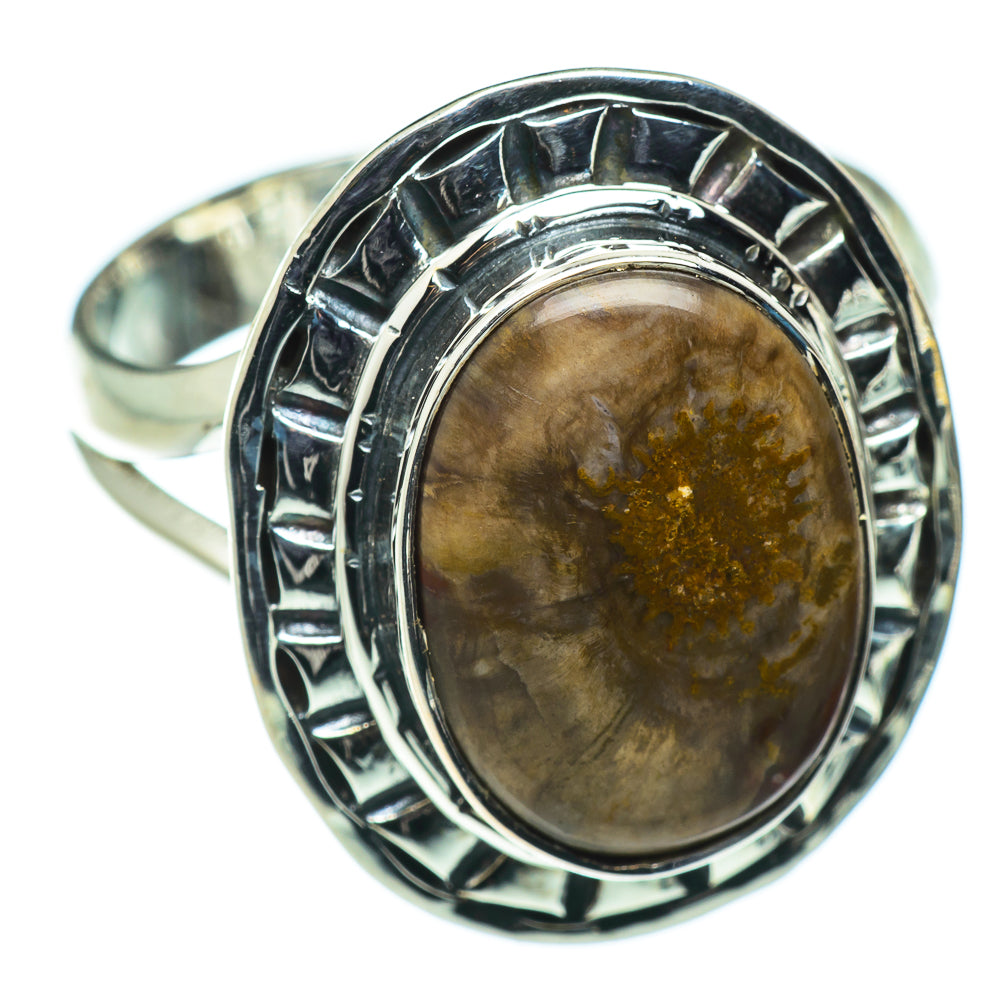 Petrified Wood Rings handcrafted by Ana Silver Co - RING49744