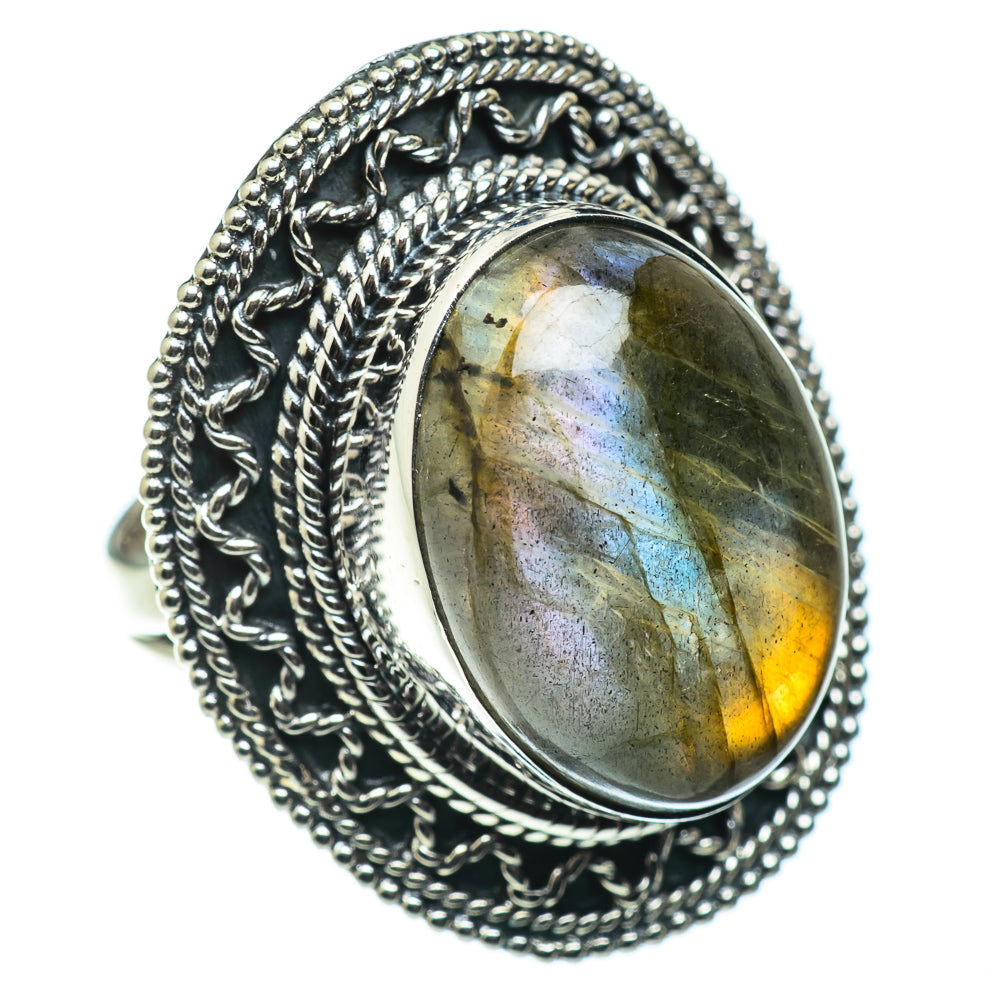 Labradorite Rings handcrafted by Ana Silver Co - RING49830