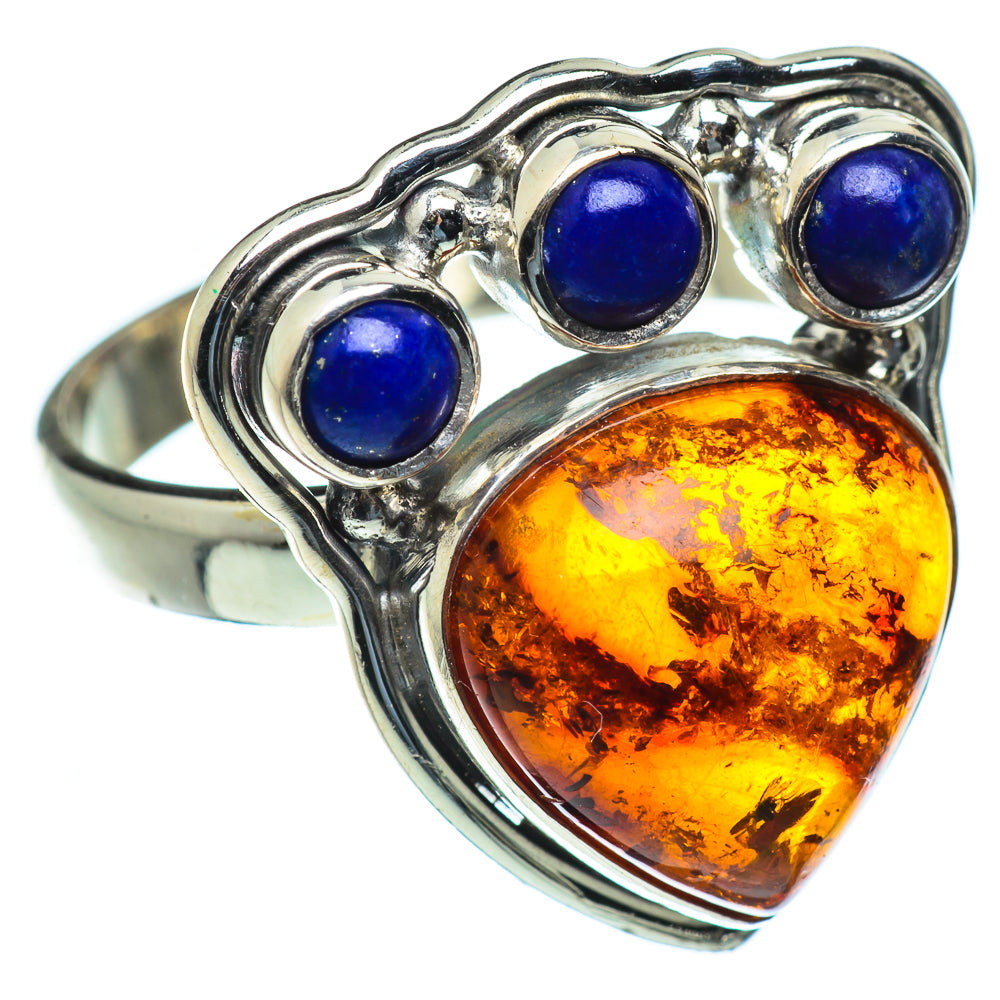 Baltic Amber Rings handcrafted by Ana Silver Co - RING49896