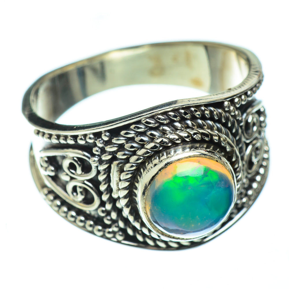 Ethiopian Opal Rings handcrafted by Ana Silver Co - RING50510