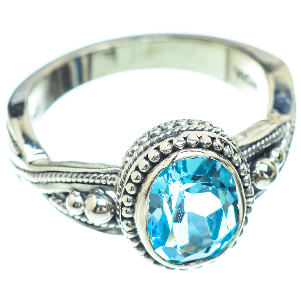 Blue Topaz Rings handcrafted by Ana Silver Co - RING52701