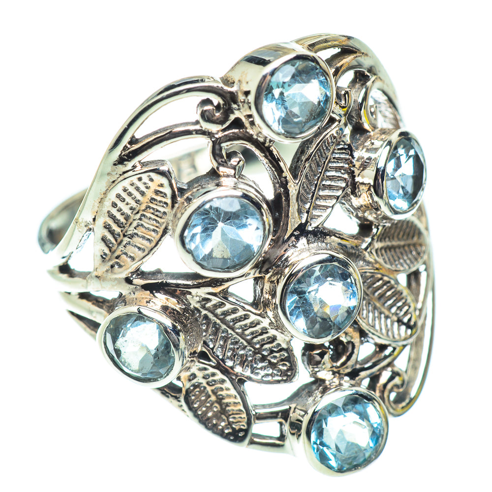 Blue Topaz Rings handcrafted by Ana Silver Co - RING53623