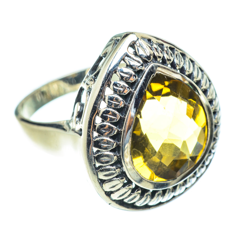 Lemon Quartz Rings handcrafted by Ana Silver Co - RING54085