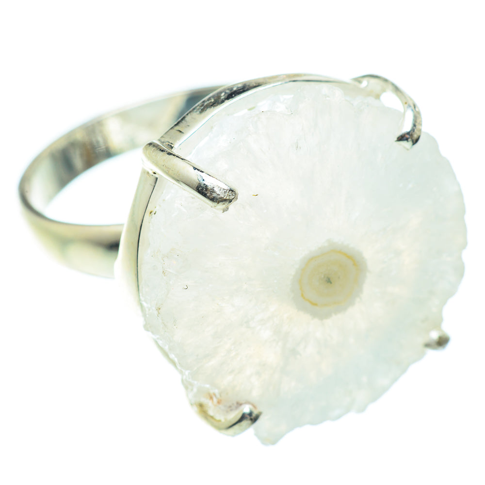 White Solar Quartz Rings handcrafted by Ana Silver Co - RING54165