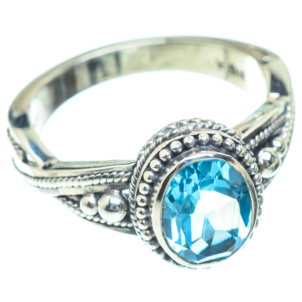Blue Topaz Rings handcrafted by Ana Silver Co - RING54387