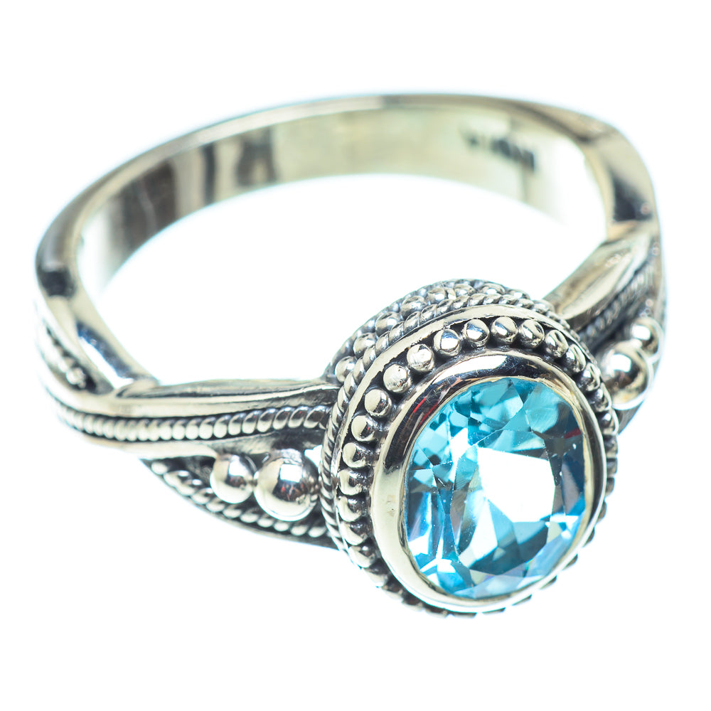Blue Topaz Rings handcrafted by Ana Silver Co - RING54630