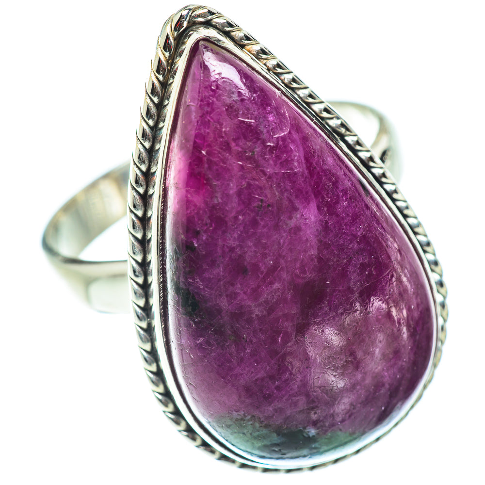 Ruby Zoisite Rings handcrafted by Ana Silver Co - RING54970