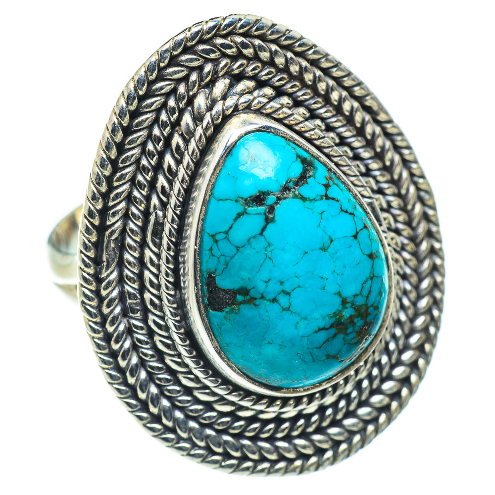 Tibetan Turquoise Rings handcrafted by Ana Silver Co - RING55488