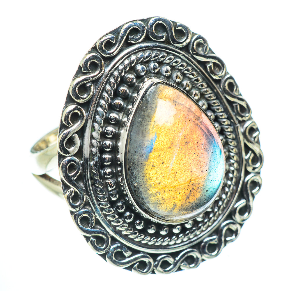 Labradorite Rings handcrafted by Ana Silver Co - RING55565 - Photo 2
