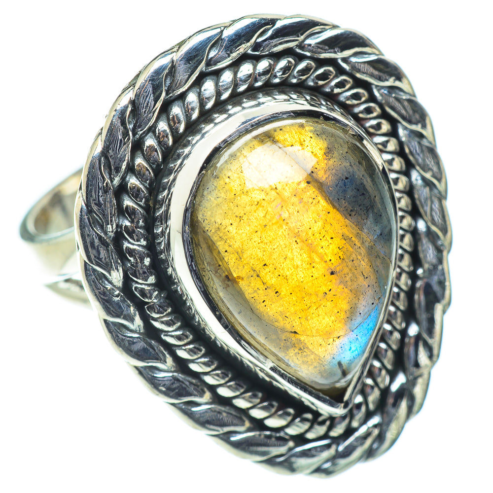 Labradorite Rings handcrafted by Ana Silver Co - RING55697