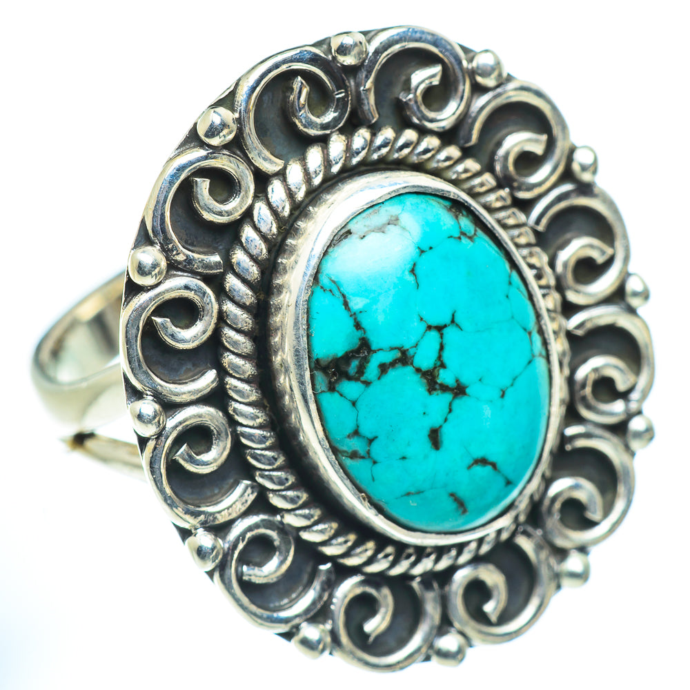 Tibetan Turquoise Rings handcrafted by Ana Silver Co - RING55745