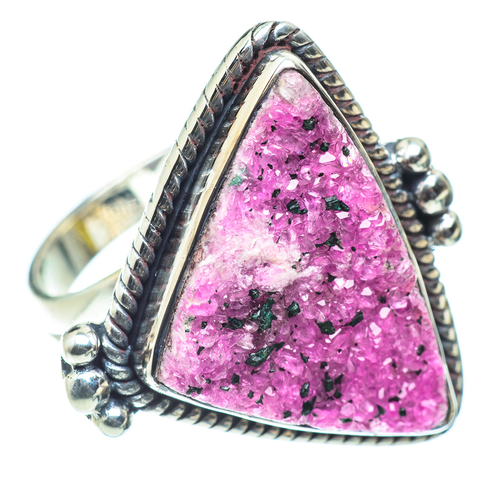 Cobalto Calcite Druzy Rings handcrafted by Ana Silver Co - RING55750