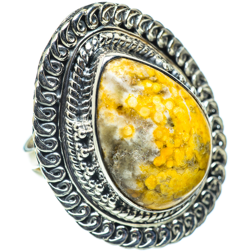 Bumble Bee Jasper Rings handcrafted by Ana Silver Co - RING55824