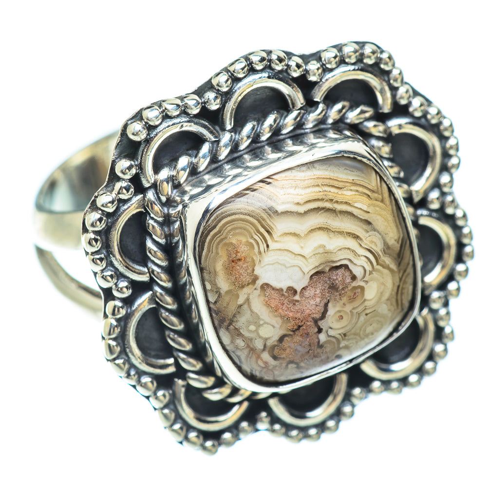 Laguna Lace Agate Rings handcrafted by Ana Silver Co - RING55915