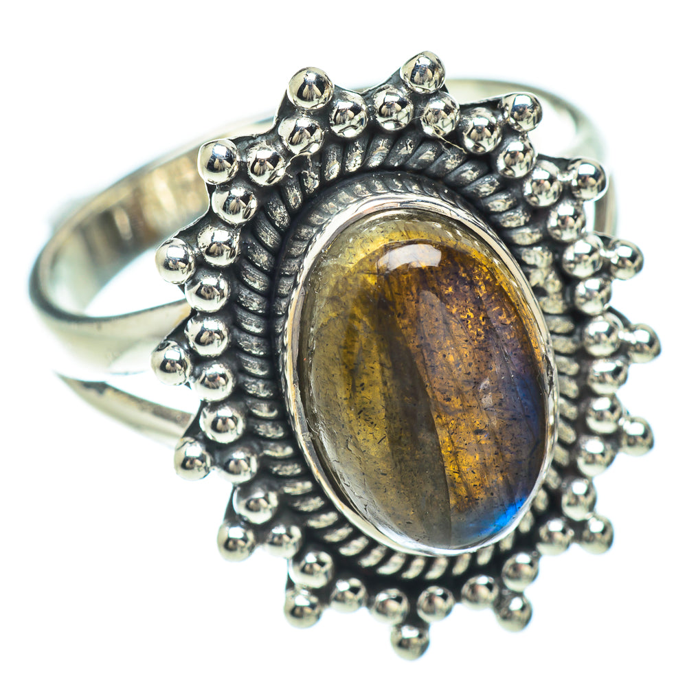 Labradorite Rings handcrafted by Ana Silver Co - RING56028