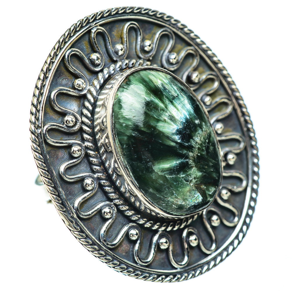 Seraphinite Rings handcrafted by Ana Silver Co - RING56227