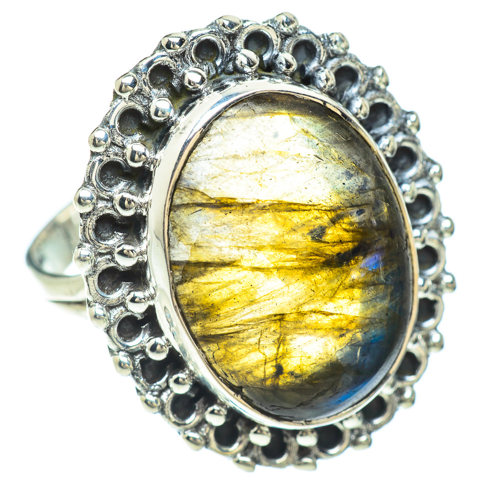 Labradorite Rings handcrafted by Ana Silver Co - RING56459