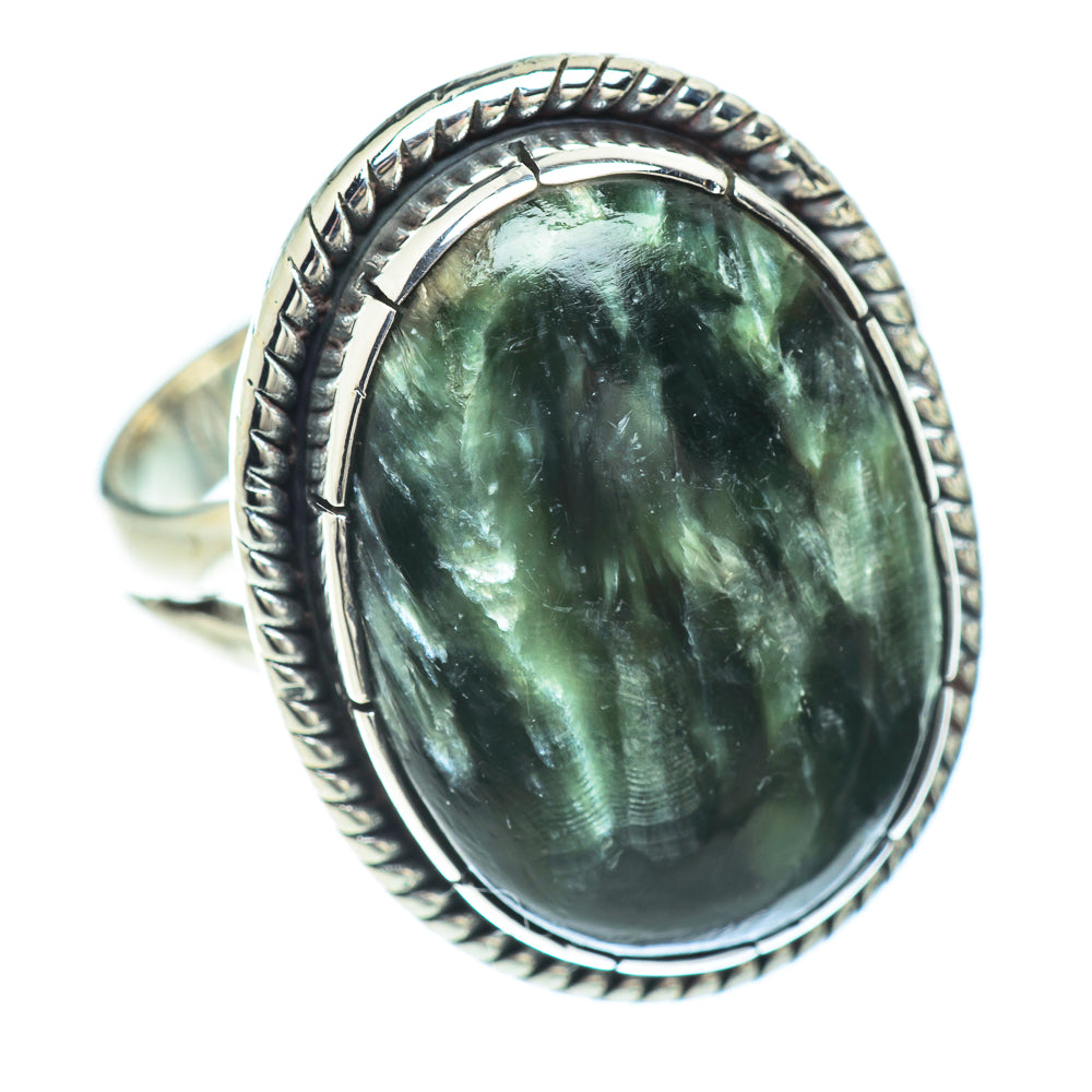 Seraphinite Rings handcrafted by Ana Silver Co - RING56486