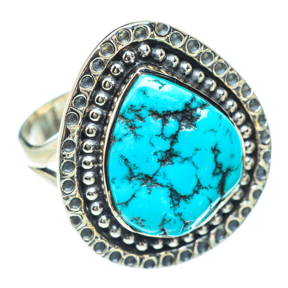Tibetan Turquoise Rings handcrafted by Ana Silver Co - RING57086