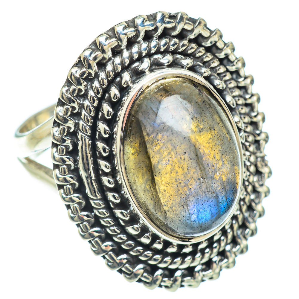 Labradorite Rings handcrafted by Ana Silver Co - RING57112