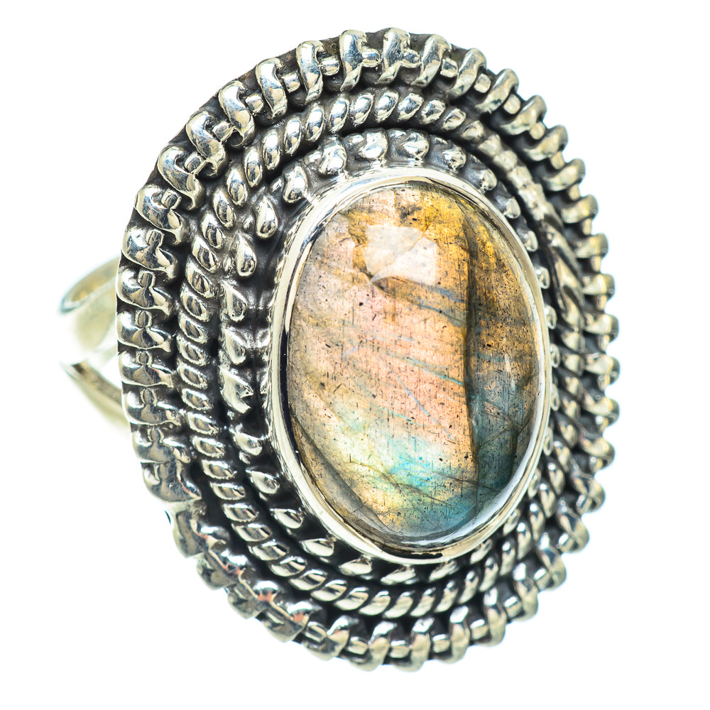 Labradorite Rings handcrafted by Ana Silver Co - RING57140