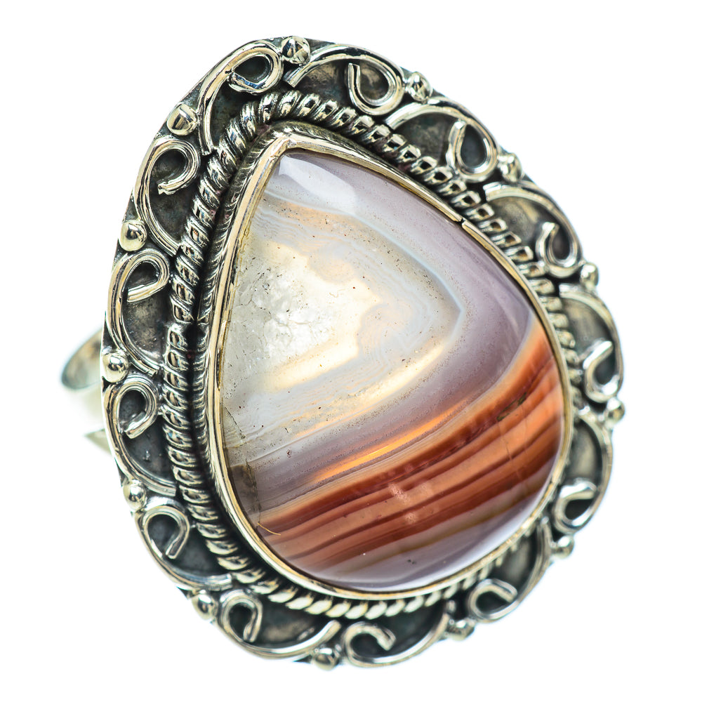 Botswana Agate Rings handcrafted by Ana Silver Co - RING57349