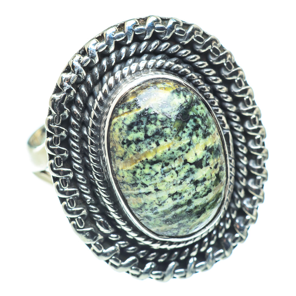 Lizard Jasper Rings handcrafted by Ana Silver Co - RING57459