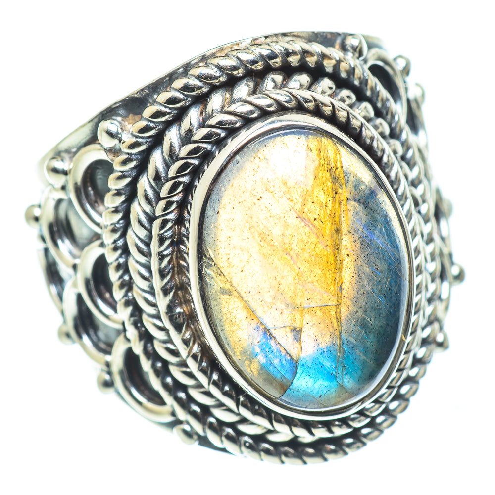 Labradorite Rings handcrafted by Ana Silver Co - RING57502