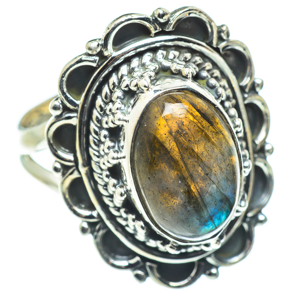 Labradorite Rings handcrafted by Ana Silver Co - RING57607