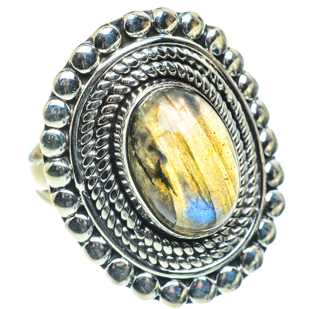 Labradorite Rings handcrafted by Ana Silver Co - RING57690