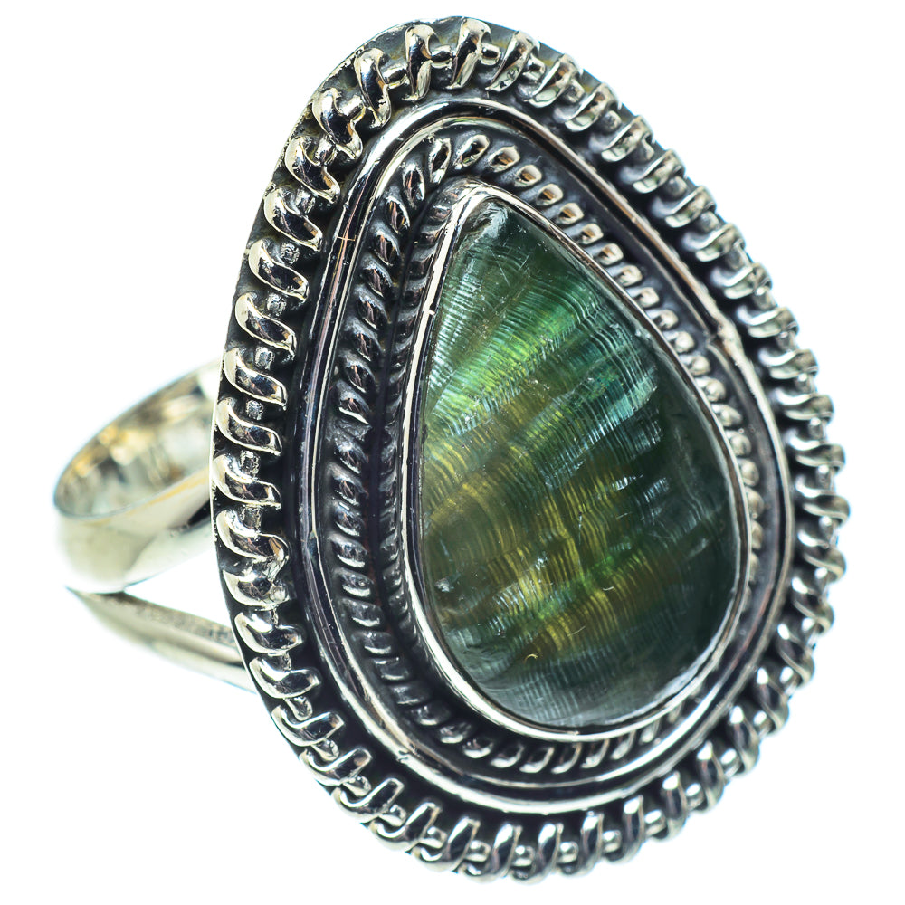 Seraphinite Rings handcrafted by Ana Silver Co - RING57883