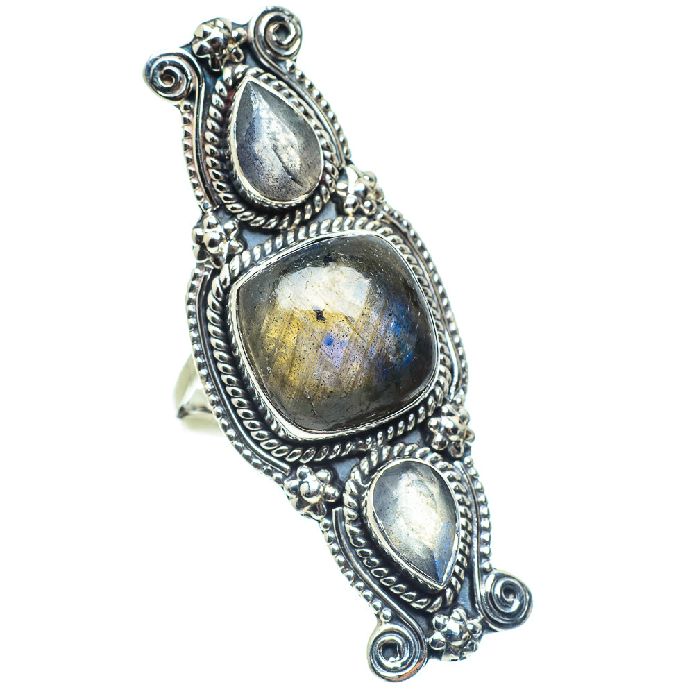 Labradorite Rings handcrafted by Ana Silver Co - RING57884