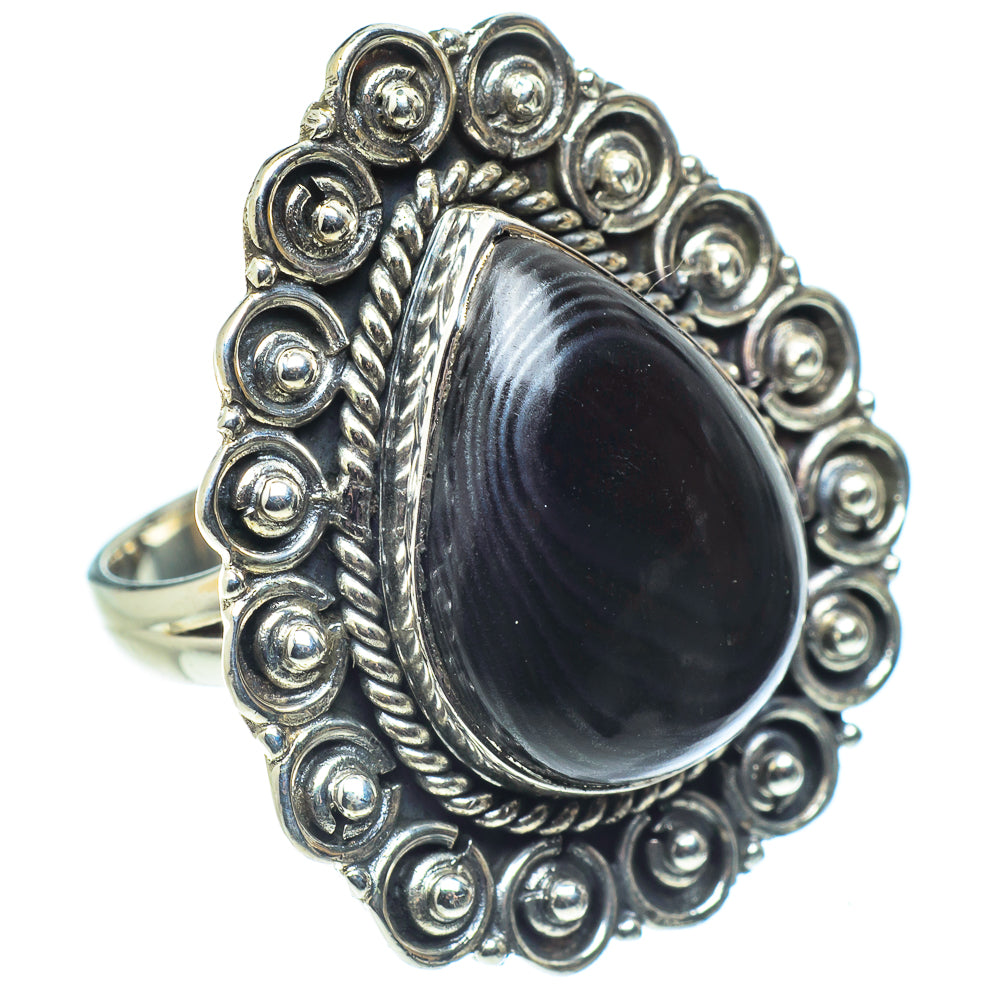 Psilomelane Rings handcrafted by Ana Silver Co - RING58012 - Photo 2