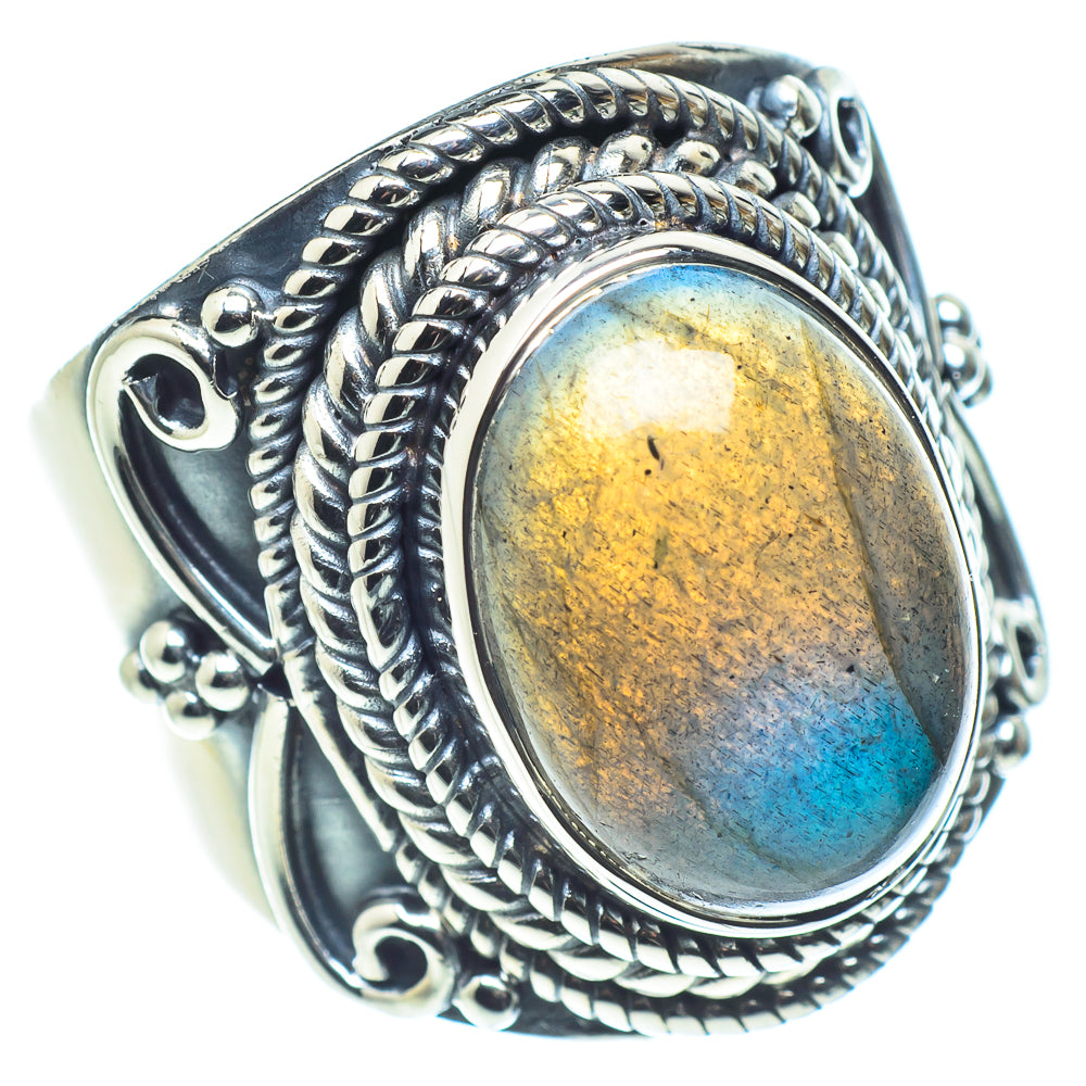 Labradorite Rings handcrafted by Ana Silver Co - RING58021