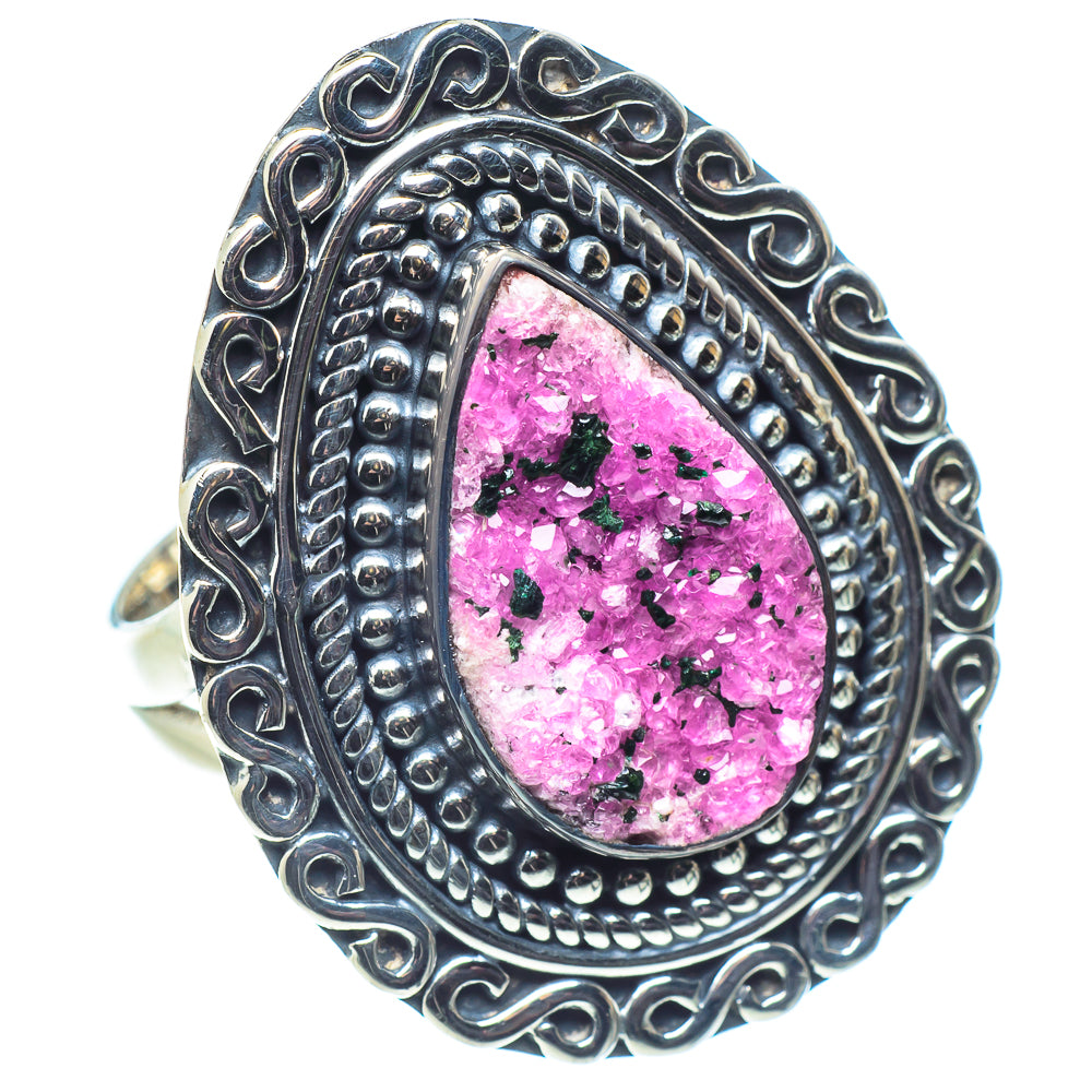Cobalto Calcite Druzy Rings handcrafted by Ana Silver Co - RING58057