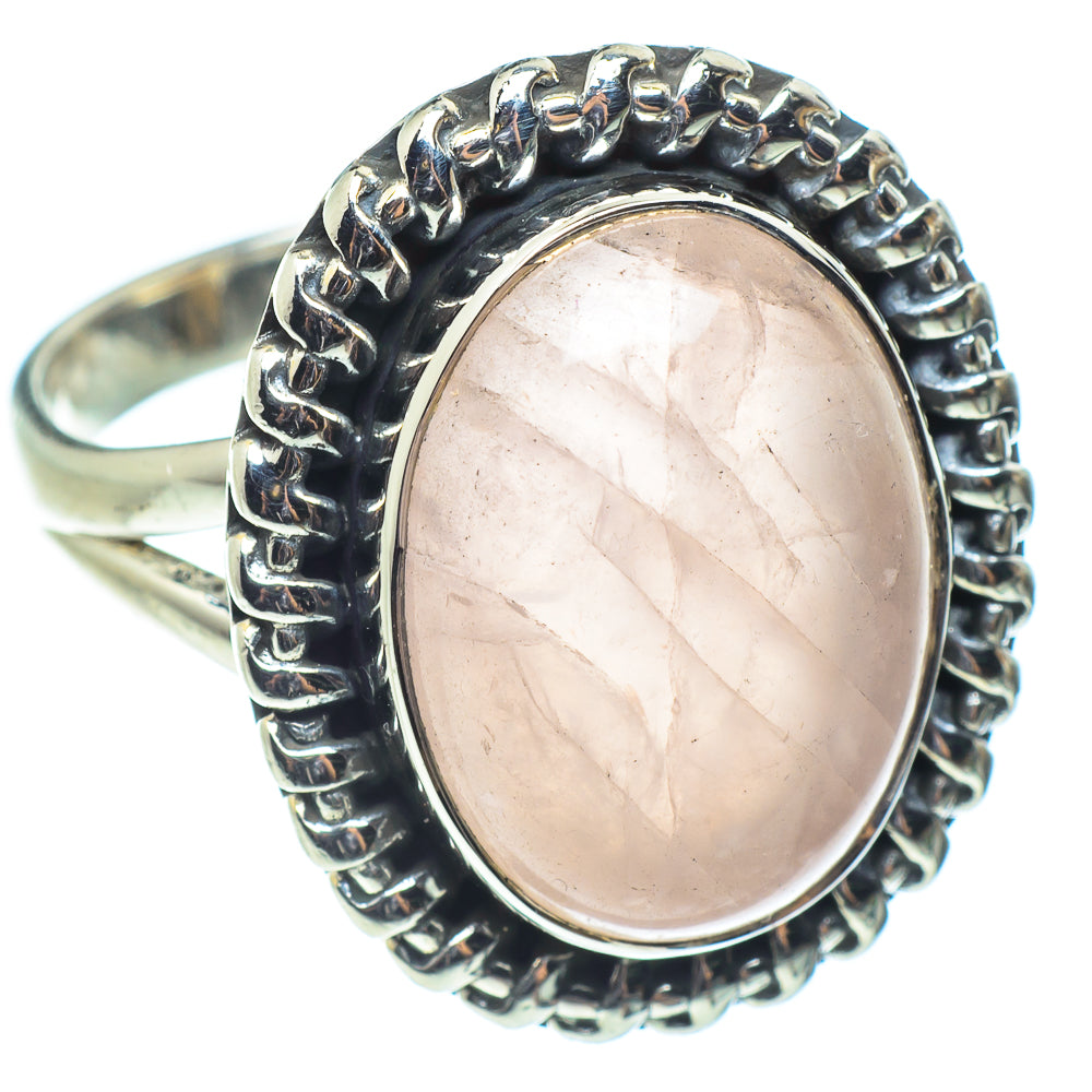 Rose Quartz Rings handcrafted by Ana Silver Co - RING58427